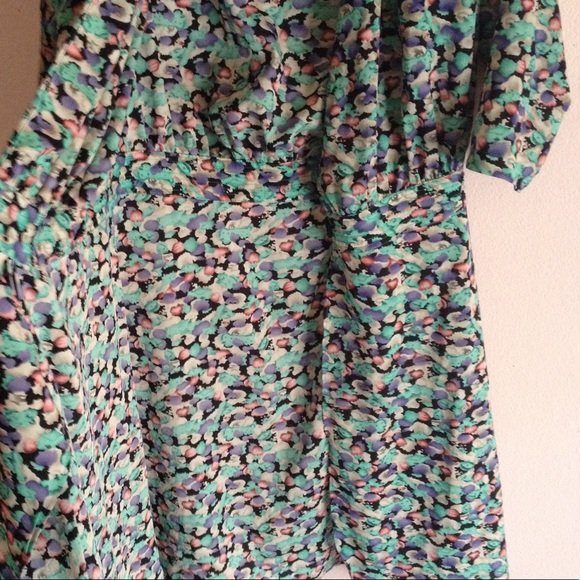 Vintage Green Silky Madison Rowen Wrap Dress - Picture 5 of 8